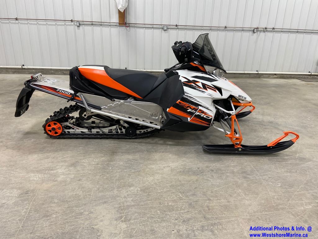 Pre-Owned 2015 ARCTIC CAT XF 7000 SNO PRO WHITE & ORANGE SNOWMOBILE in ...