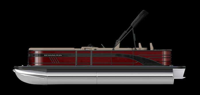 New 2022 BENNINGTON 22' L REAR FISH & CRUISE TRITOON PONTOON W/ 150HP SUNSET RED