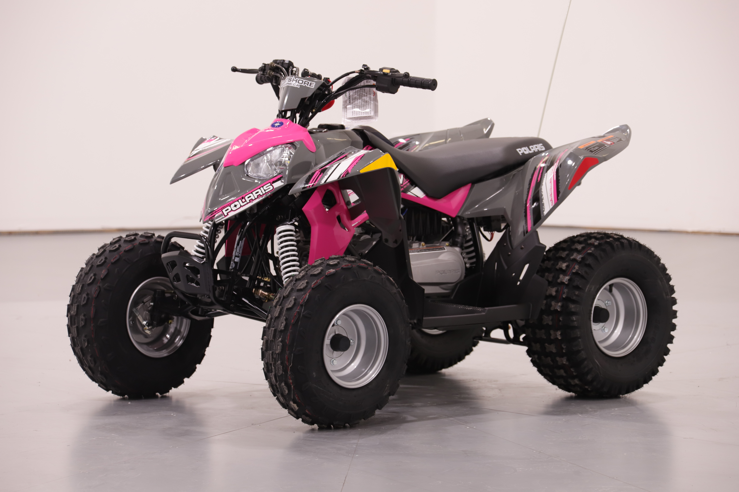 Pre-Owned 2022 Polaris OUTLAW 110 EFI - AVALANCHE GRAY/PINK POWER ATV ...